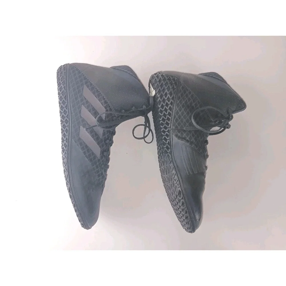 Adidas Mens Shoes Black Mat Wizard 4 Carbon Wrestling AC6971 Lace Up Size11.5